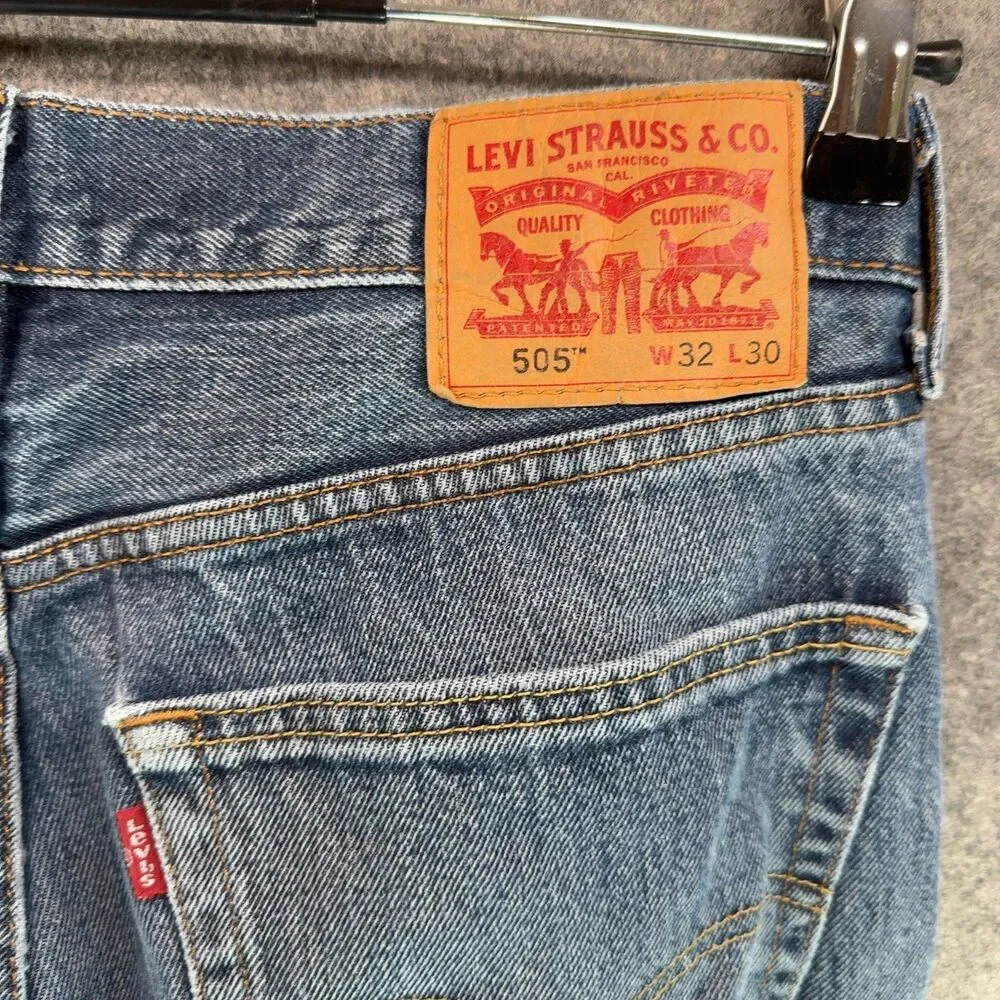 Levi's 505 Straight Leg Jeans - Faded Medium Wash, 32x30